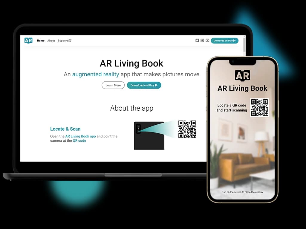 AR Living Book showcase